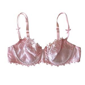Chantelle Pink Lace Bra 34B